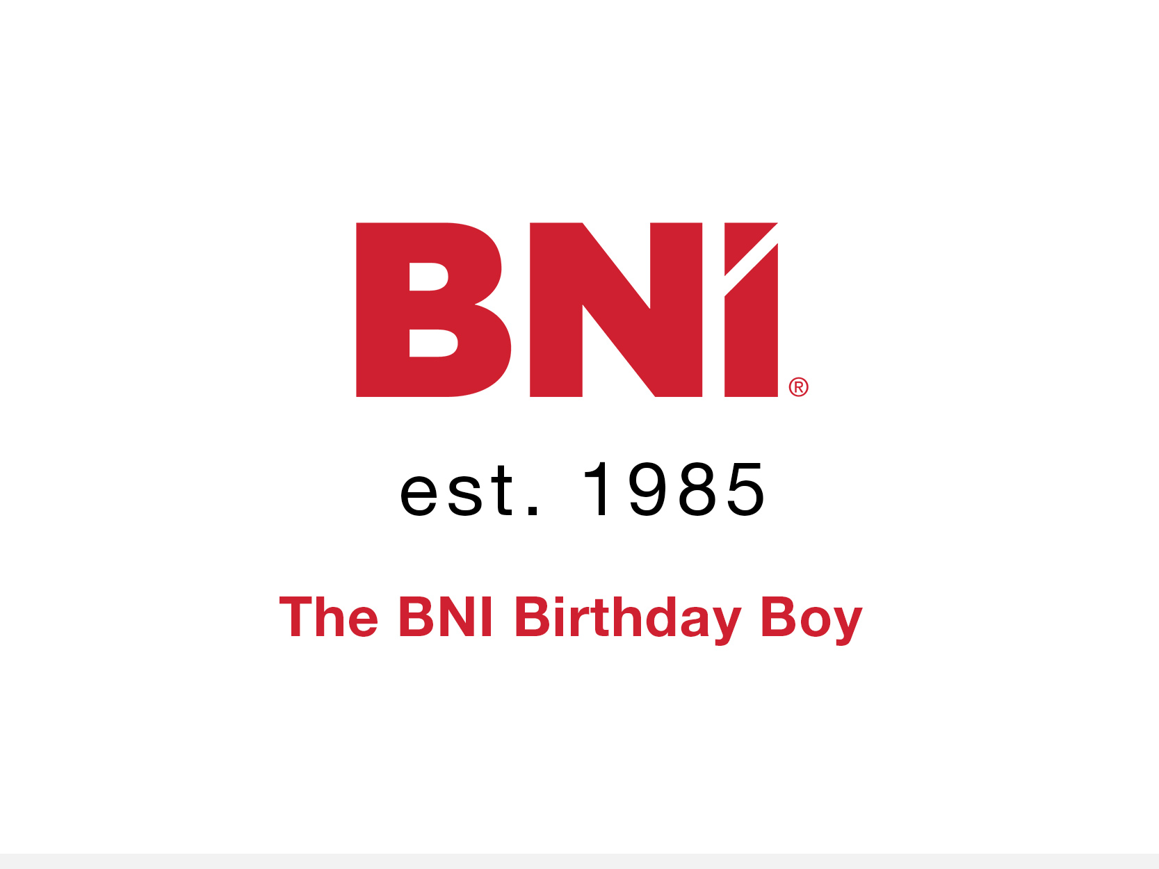 The BNI Birthday Boy