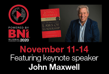 John C. Maxwell to headline BNI’s 2020 Global Convention